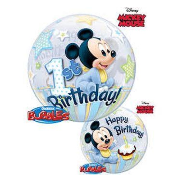 Balón 1. narodeniny Mickey Baby BOY, 55cm