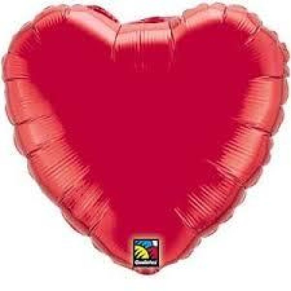 Balón fóliová Srdce červené, 45cm