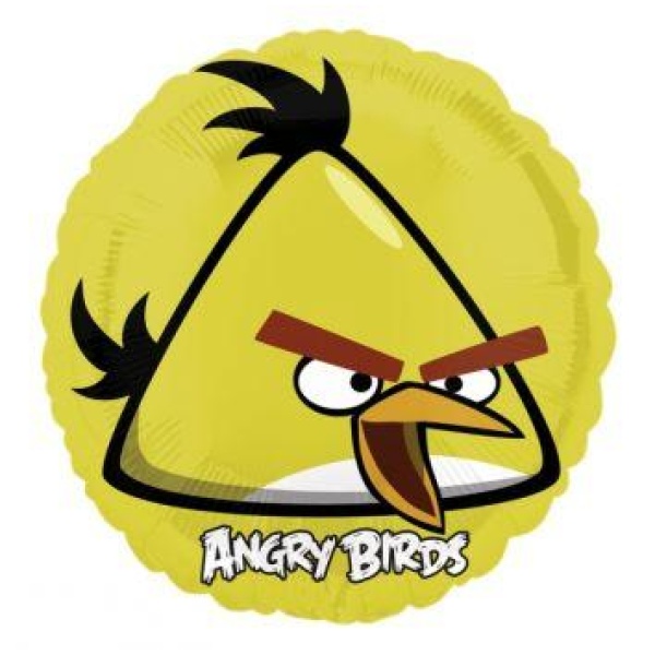 Balón fóliový Angry Birds žltý, 45cm