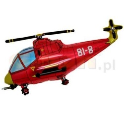 Balón fóliový helikoptéra červená, 35cm