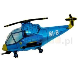 Balón fóliový helikoptéra modrá, 35cm