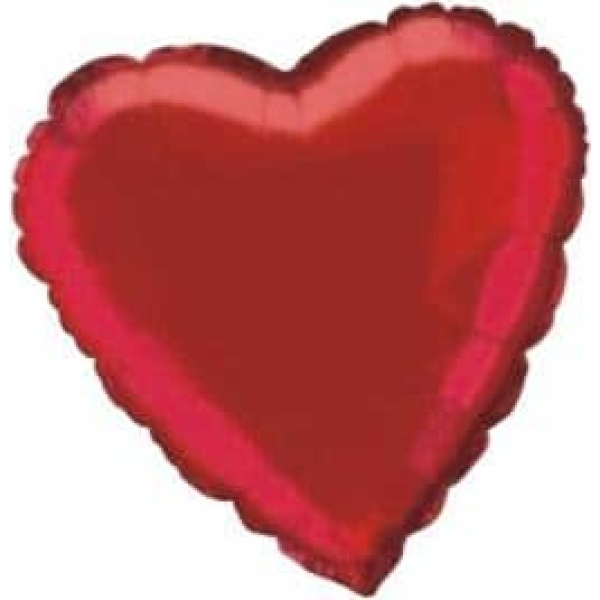 Balón fóliový Srdce červené, 10cm
