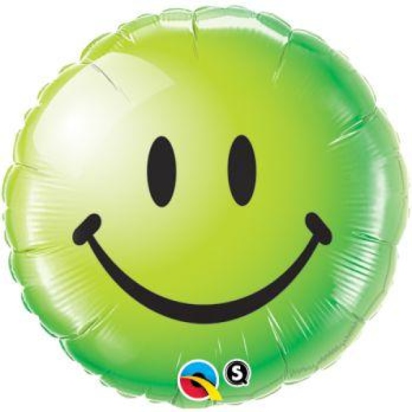 Balón fóliový Úsmev zelený, 45cm