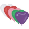 Balón srdce rôzne farby, 25cm, 1ks
