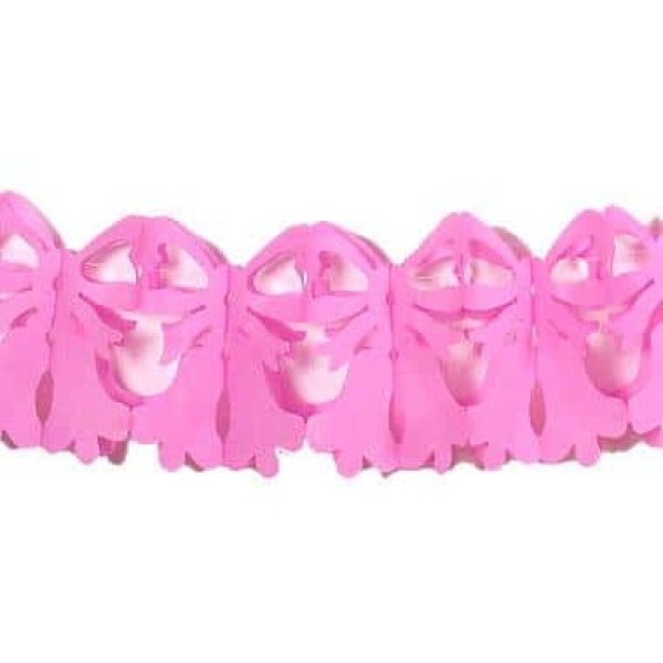 Girlanda papierová Zvončeky ružové, 22x25x400cm, 1ks