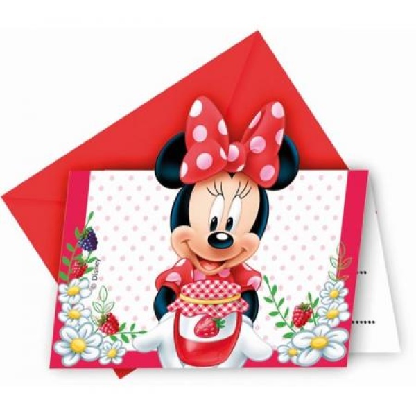 Narodeninové pozvánky Minnie Mouse JAM, 6ks