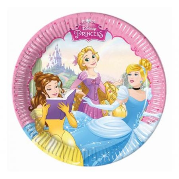 Papierové taniere Disney princezny, 20cm, 8ks