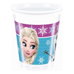 Plastové poháre Frozen - Ľadové kráľovstvo, 8ks