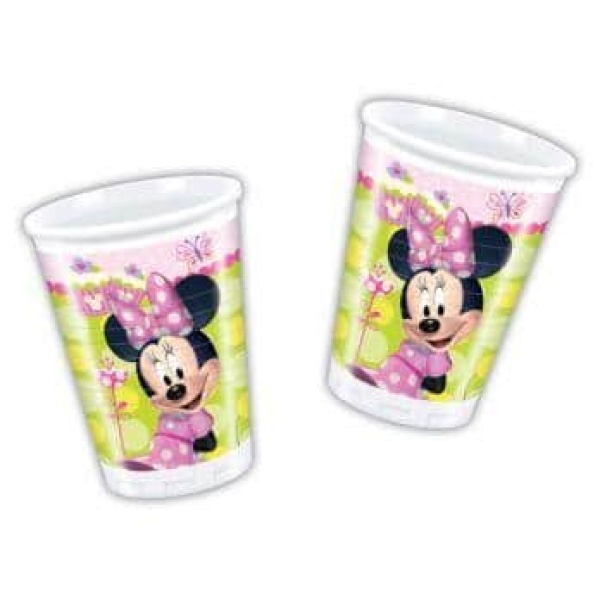 Plastové poháre Minnie Mouse Bow-Tique, 8ks