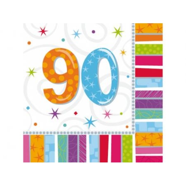 Servítky 90. narodeniny, 33x33cm, 16ks
