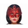 Škraboška červená, maska s ornamentom na párty, 1ks