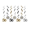 Špirálová dekorácia 50. narodeniny, 60cm, 7ks