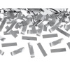 Vystreľovacie konfety strieborné metalické pásiky, 40cm