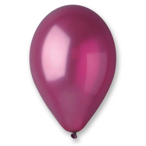 Balón metalický bordový, 26cm, 1ks