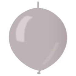 Balón metalický do girlandy strieborný, 32cm, 1ks
