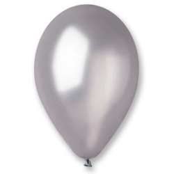 Balón metalický strieborný, 26cm, 1ks