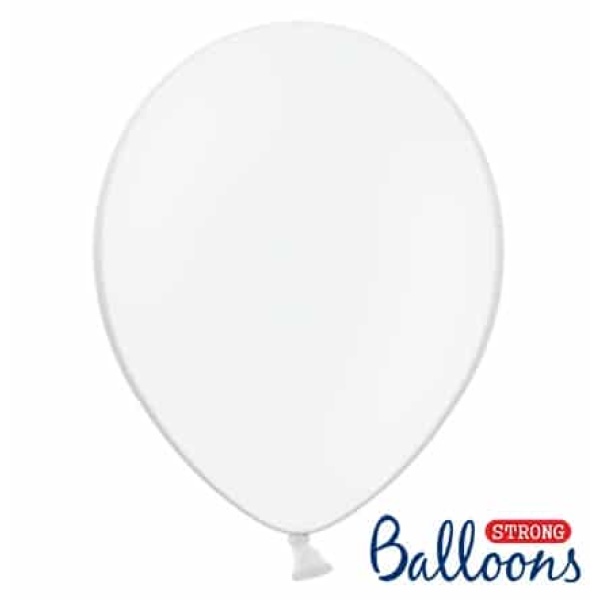 Balón pastelový biely, 23cm, 1ks