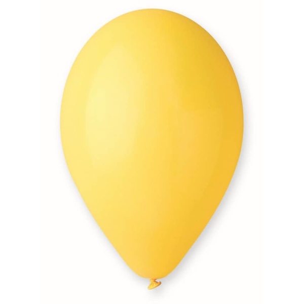 Balón pastelový žltý, 30cm, 1ks