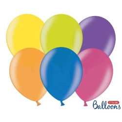 Balóny metalické mix farieb, 23cm, 100ks