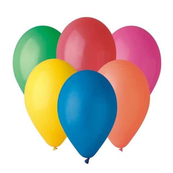Balóny pastelové mix farieb, 26cm, 50ks