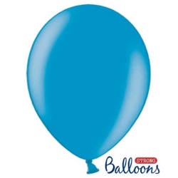 Balón metalický modrý, 30cm, 1ks