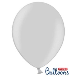 Balón metalický strieborný, 30cm, 1ks
