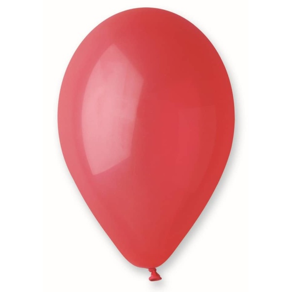 Balón pastelový tmavočervený, 26cm, 1ks