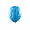 Balóny mramorovým vzor, modré, 30cm, 6ks