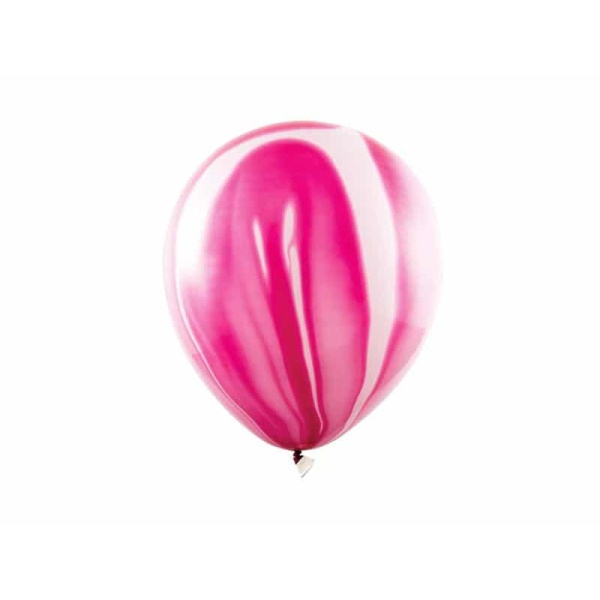 Balóny mramorovým vzor, ružový, 30cm, 6ks