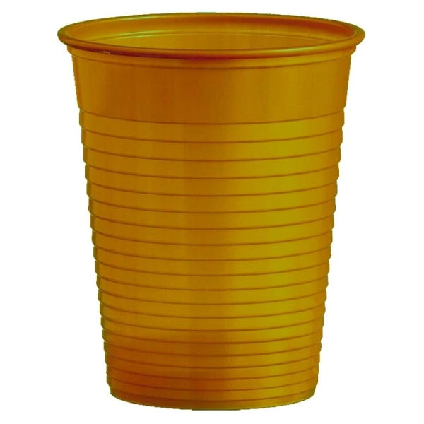 Plastový pohár zlatý, 10ks