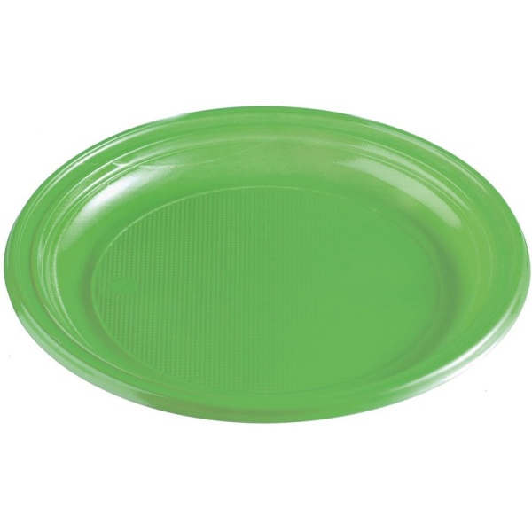 Plastový tanier bledozelený, 22cm, 10ks