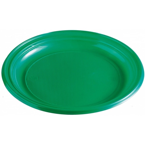 Plastový tanier zelený, 22cm, 10ks