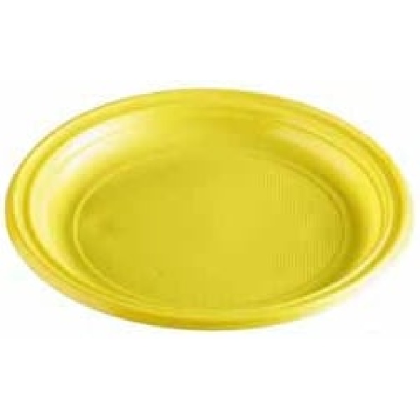 Plastový tanier žltý, 22cm