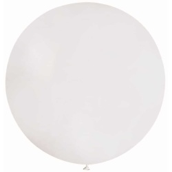 Balón veľký pastelový biely, 80cm