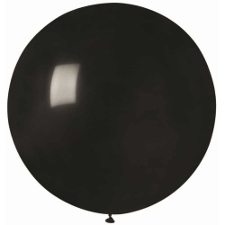 Balón veľký pastelový čierny, 80cm
