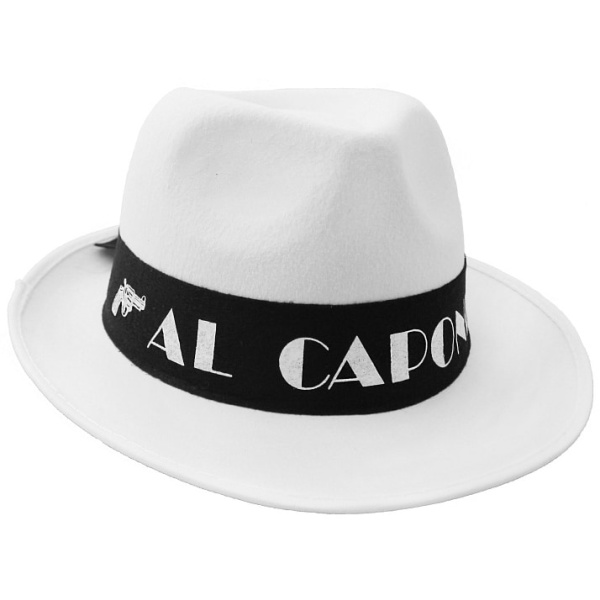 Klobúk AL Capone, biely