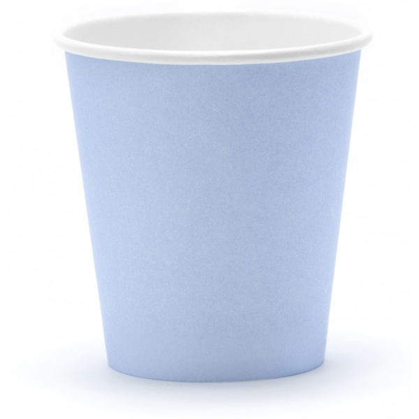 Papierové poháre modré, 6ks
