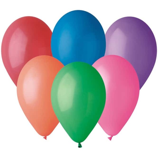Balóny pastelový mix farieb, 18cm, 100ks