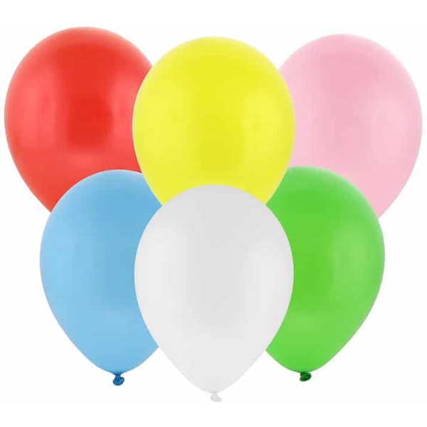 Balóny pastelový mix farieb, 30cm, 100ks