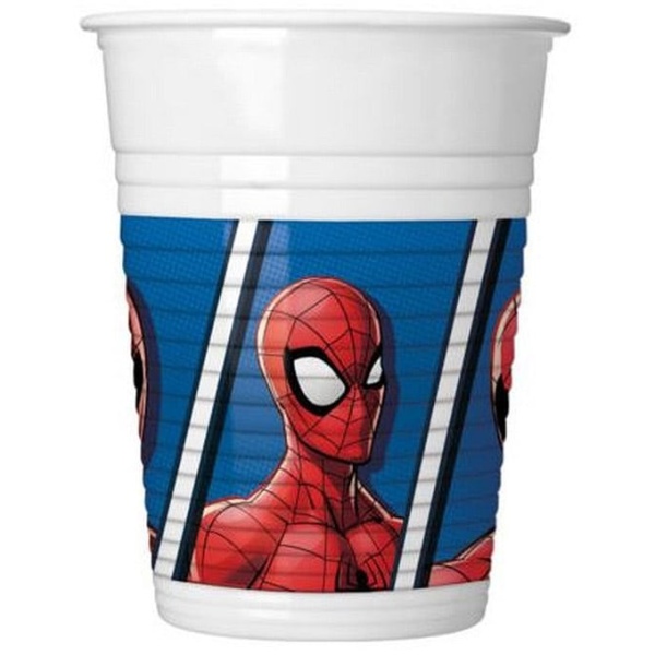 Plastové poháre Spiderman, 200ml, 8ks