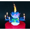 Sviečka hracia, kvet s fontánou, melódia Happy Birthday, modrá