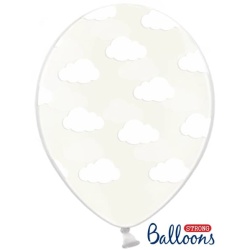 Balón obláčiky trasparentný, 30cm, 1ks