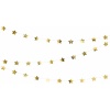 Girlanda zlaté lesklé hviezdičky, 360cm