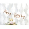 Girlanda nápis Happy Birthday ružovo zlatá, 62cm