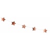 Girlanda ružovo zlaté lesklé hviezdičky, 360cm