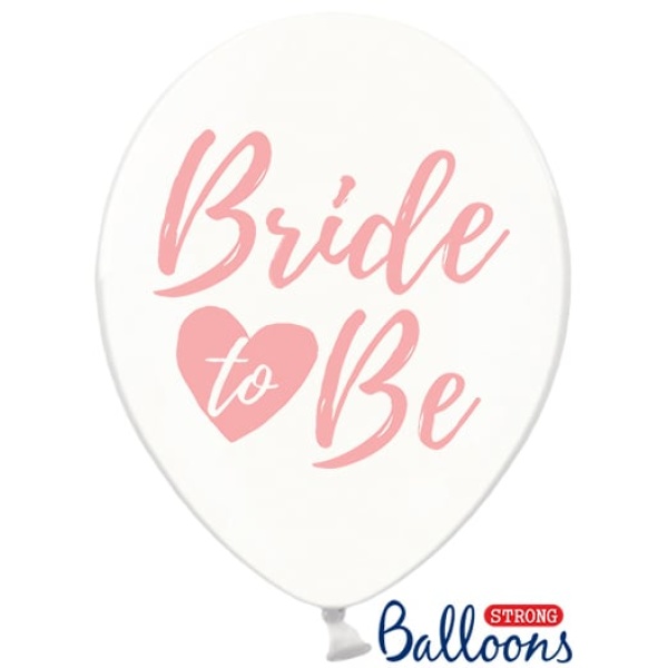 Balón Bride to be zlato ružový, priehľadný, 30cm, 1ks