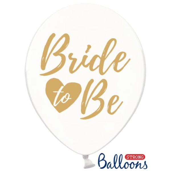 Balón priehľadný s nápisom Bride to Be, 30cm, 1ks