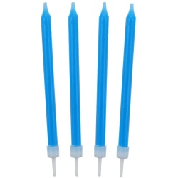 Narodeninové sviečky modré, 10cm, 10ks