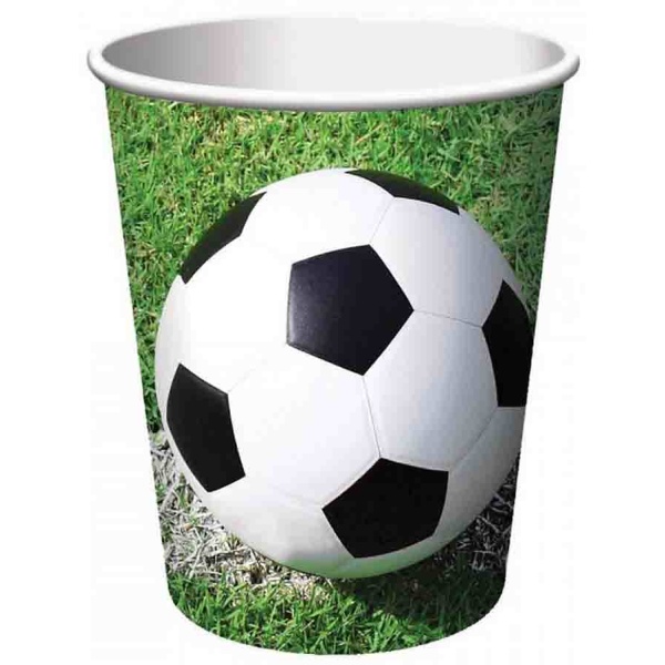 Papierové poháre Futbal Párty, 200ml, 8ks