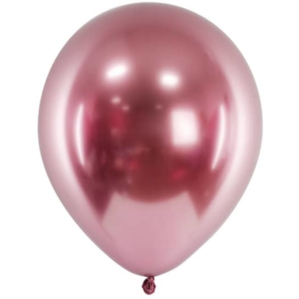 Balóny chrómové ružové, 30cm, 1ks